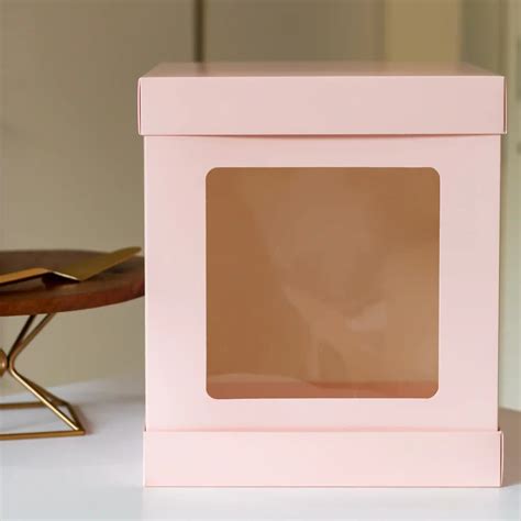 12x12x14 Inch Tall Cake Box - Lush Pink - 2 Tier Cake Box – The Elite ...