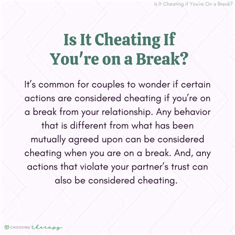Is It Cheating If You’re on a Break?
