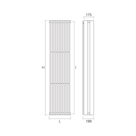 Hydraulic Radiator with Flat Elements in Traffic White Steel