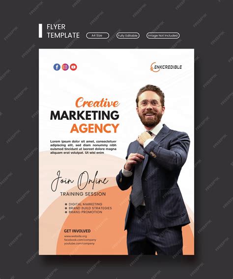 Premium Vector | Promotional flyer design template