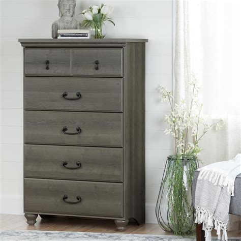 South Shore Furniture Noble Gray Maple 5-Drawer Chest at Lowes.com