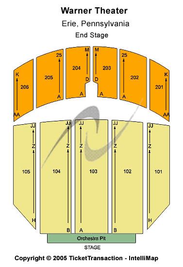Erie Warner Theatre Seating Chart