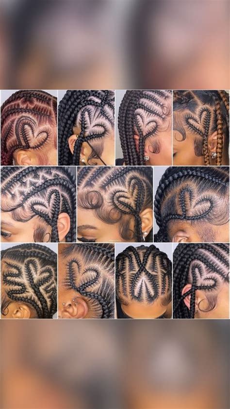 Image result for Heart Box Braids Tutorial