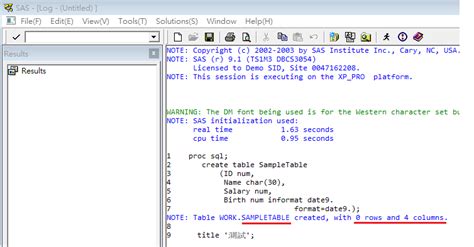 Proc SQL in SAS 的图像结果