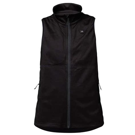 HeatX Heated Fleece Vest Womens Black - Heated Clothing