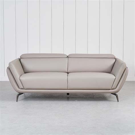 Buy Marcello Half Leather 3+2 Seater Sofa Set - Beige from Home Centre ...