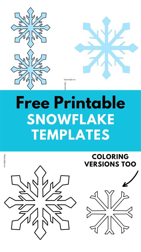 Free Large Printable Snowflake Templates Stencils