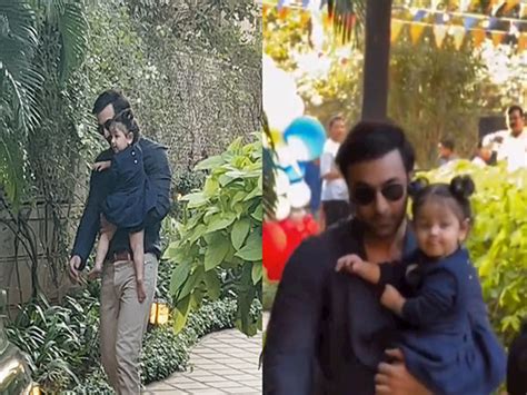 Ranbir twin with daughter Raha in blue outfits at b'day bash of Kareena ...