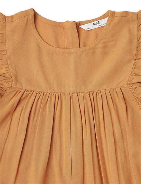 Buy Pure Viscose Plain Round Neck Jumpsuit at Marks & Spencer