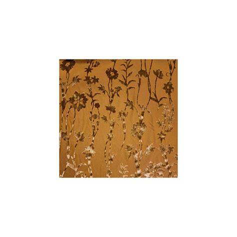 Buy Mustard Floral Damask Pattern Burnout Velvet Fabric Online at ...