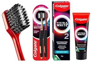 Buy Colgate Visible White O2 Manual Toothbrush- 2 Pcs & Colgate Visible ...