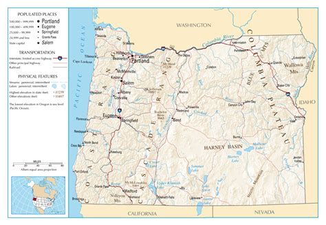 Corvallis Oregon State Map Map Of Oregon Cities Oregon Road Map