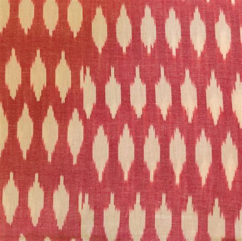 Pure Cotton Reddish Peach With Cream Weaves Woven Fabric – Sanskruti
