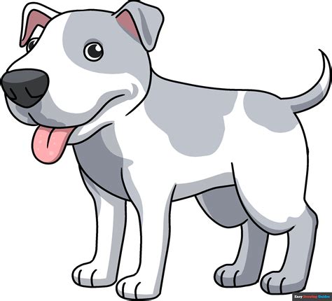 How To Draw Dog Pitbull
