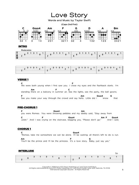 Love Story by Taylor Swift - Really Easy Guitar - Guitar Instructor