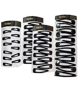 Swiss Hair Accessories Tic Tac Hair Clip |3 cm Pack of 12 | 5 cm Pack ...