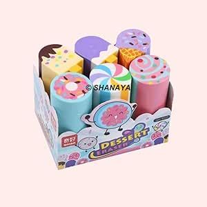 SHANAYA Pencil Eraser for Kids Cute Long Erasers Set Return Gifts for ...