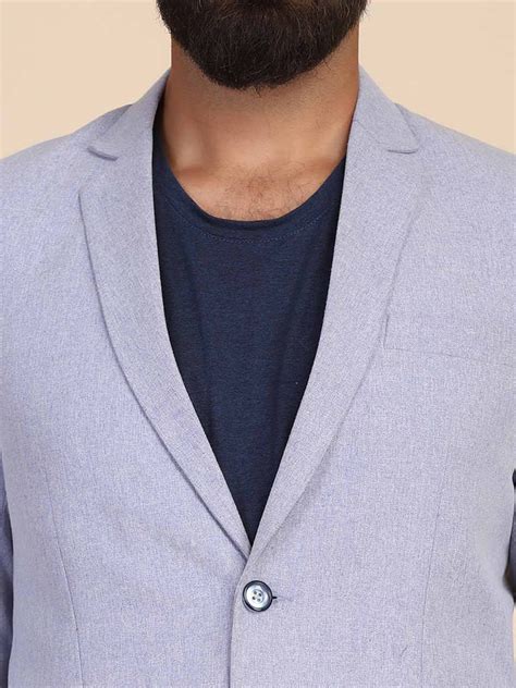Men Suede Blue Blazer – Tahvo India