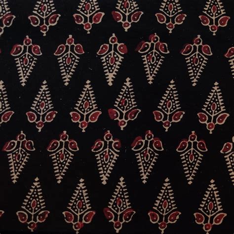 Pure Cotton Ajrak Vegetable Dyed With Cream Maroon Tribal Motifs Hand ...