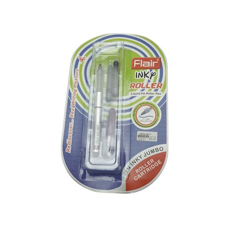 Flair Inky Roller Violet Color Body With Roller Medium Tip Catridge ...