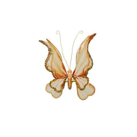 Renaissance 2000 Tangerine Butterfly with 2 Layer Wing Figure, 7 by 7 ...