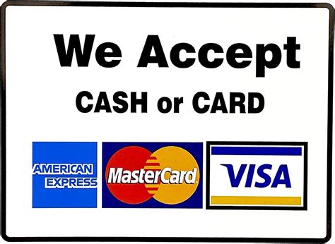 We Accept Card Payments Contactless Vinyl Signs (200MM X 150MM ...
