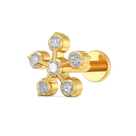 Buy Joyalukkas 22k (916) Yellow Gold and Diamond Nose Pin at Amazon.in