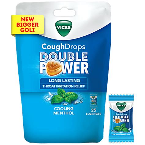 Buy Vicks Cough Drops Double Power - Cooling Menthol Online at Best ...