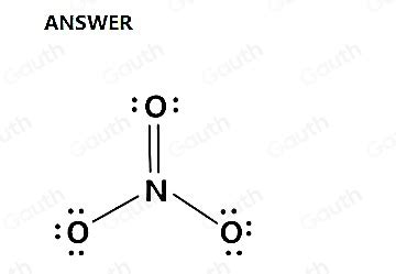 Solved: b) Draw a Lewis structure for NO3" in which all atoms obey the ...