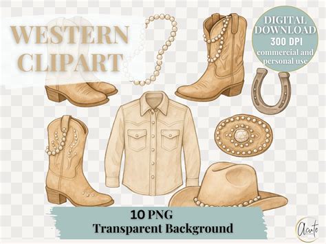 Cowboy Boot Clipart Western Boot Clipart Cowgirl Boots Western Style ...