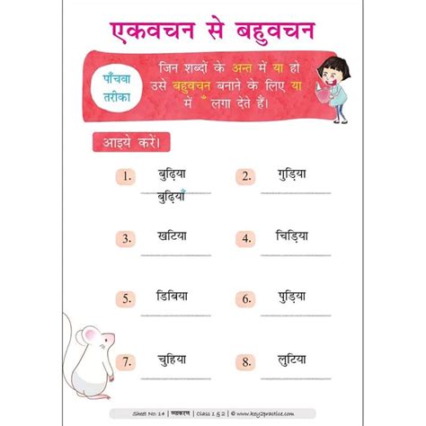 Key2practice Class 1 & 2 Hindi Workbook | Topic - Vyakaran 2 Wachan ...