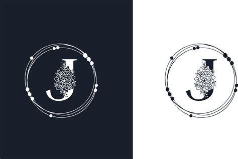 Letter J Minimalist Floral logo design template 8119222 Vector Art at Vecteezy