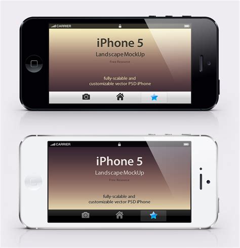 iPhone 5 Psd Landscape Mockup | Pixeden Club