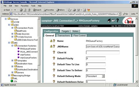 WebLogic Integration Sample Configuration Files