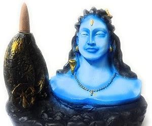 Aparna Groups Adiyogi Dhyana Mudra Idol - Blue, Lord Shiva Smoke ...