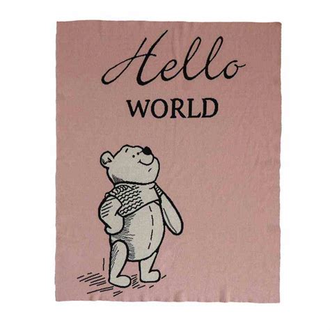 Pluchi Cotton Knitted Winnie The Pooh Blanket Multicolor - Pink Pearl ...