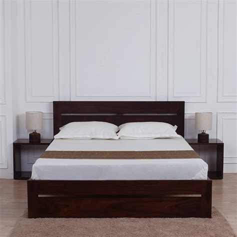 Urban Basics Magnus Sheesham Wood Queen Size Bed 5x6.5 ft or 60x78 Inch ...