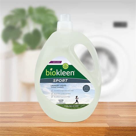 Biokleen Natural Sport Laundry Detergent - 300 Loads, Eco-Friendly ...