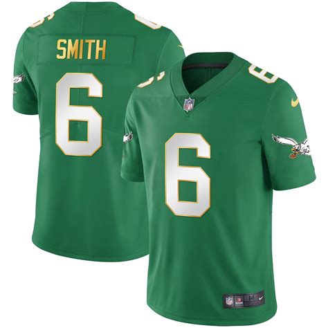 DeVonta Smith Men’s Philadelphia Eagles Kelly Green Gold Gold Trim ...