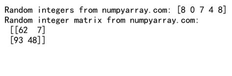 Image result for Numpy Random Integer Number