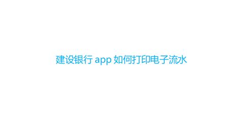中国建设银行app流水怎么查看_中国建设银行app流水查看方法介绍_爬爬资源