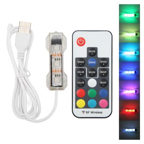 Buy USB Charging Underwater Light, LED Aquarium Light Colorful Light ...