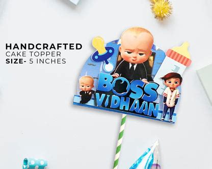 Boss Baby Theme Hand Crafted Cake Topper – Party Supplies India