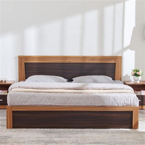 Buy Helio Vincet Queen Bed - Brown from Home Centre at just INR 37493.0