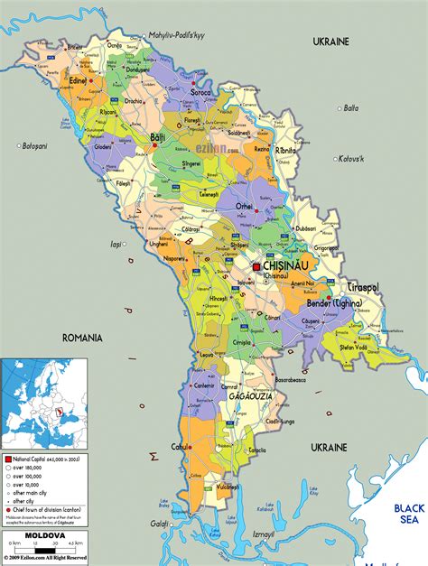 Republic of Moldova Map