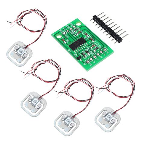 Buy STUFY Load Cell 4PCS Human Scale Load Cell Weight Sensors + HX711 ...