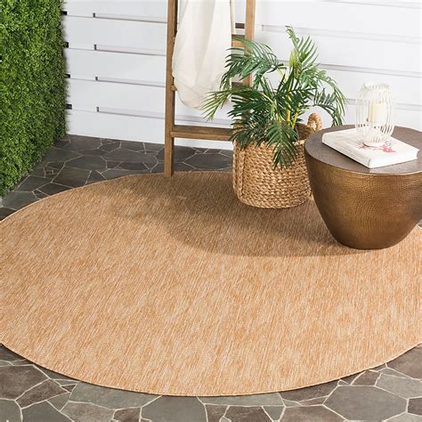 Safavieh Courtyard Freeport 4 x 4 (ft) Loomed Natural/Natural Round ...