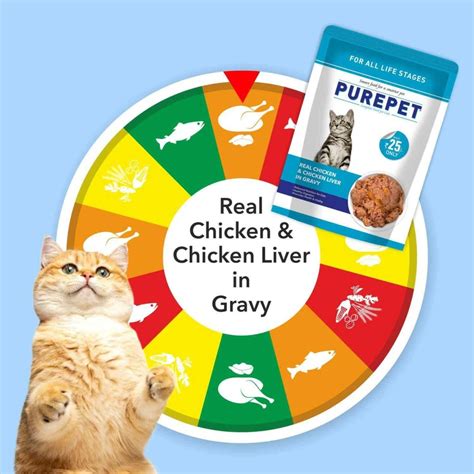 Purepet Real Chicken & Chicken Liver in Gravy Cat Wet Food – 70 g ...
