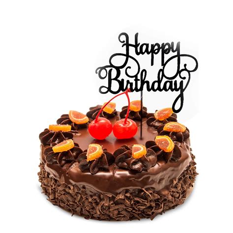 Trounistro 50 pieces Happy Birthday Cake Toppers Glitter Cardstock ...