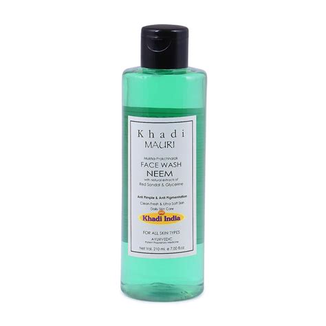 Khadi Mauri Herbal Neem Tulsi Face Wash - Anti Acne Cleanser - Herbal ...